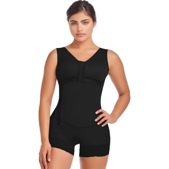 Women's Body Shaper Bodysuit High Shapewear Tummy Control Garment Black - Picture 7 of 9